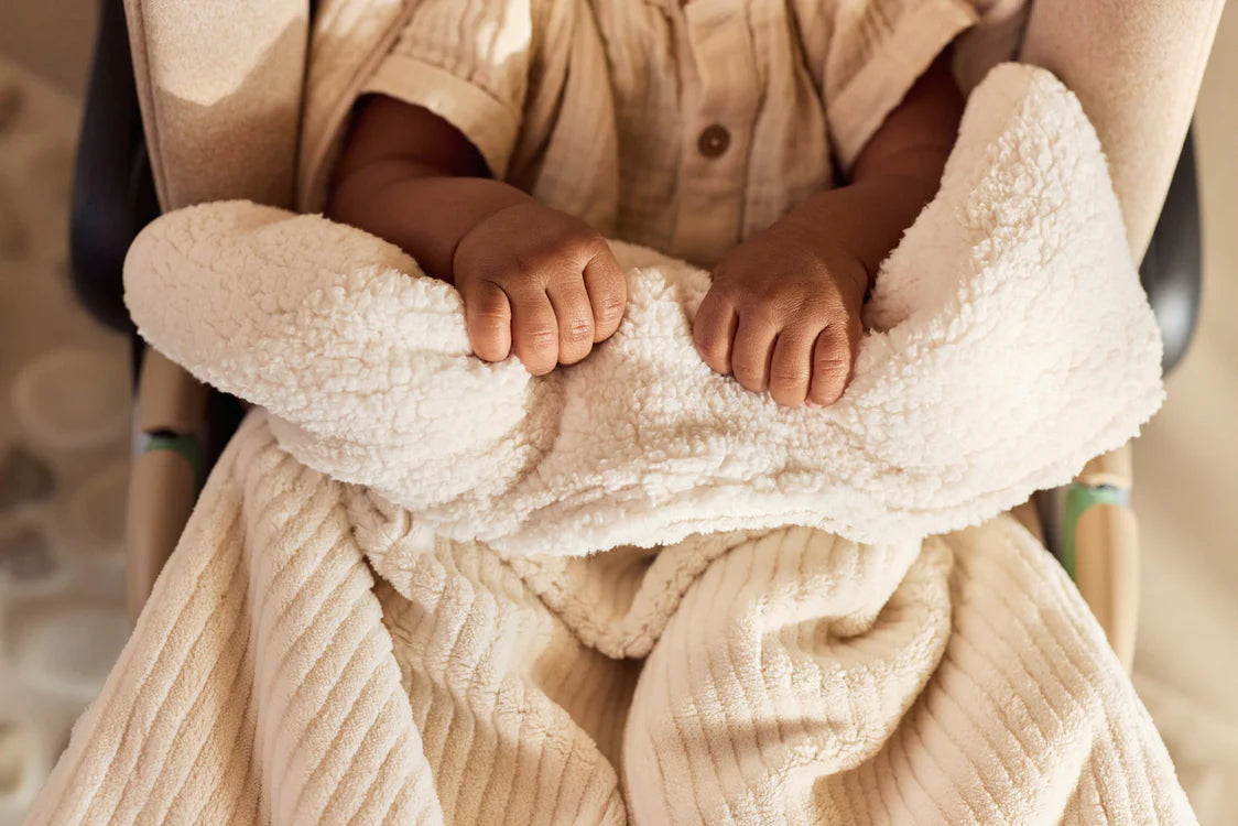 Jollein - voetenzak groep 0+ 3/5 punts gordel Cloudy Rib - Oatmeal