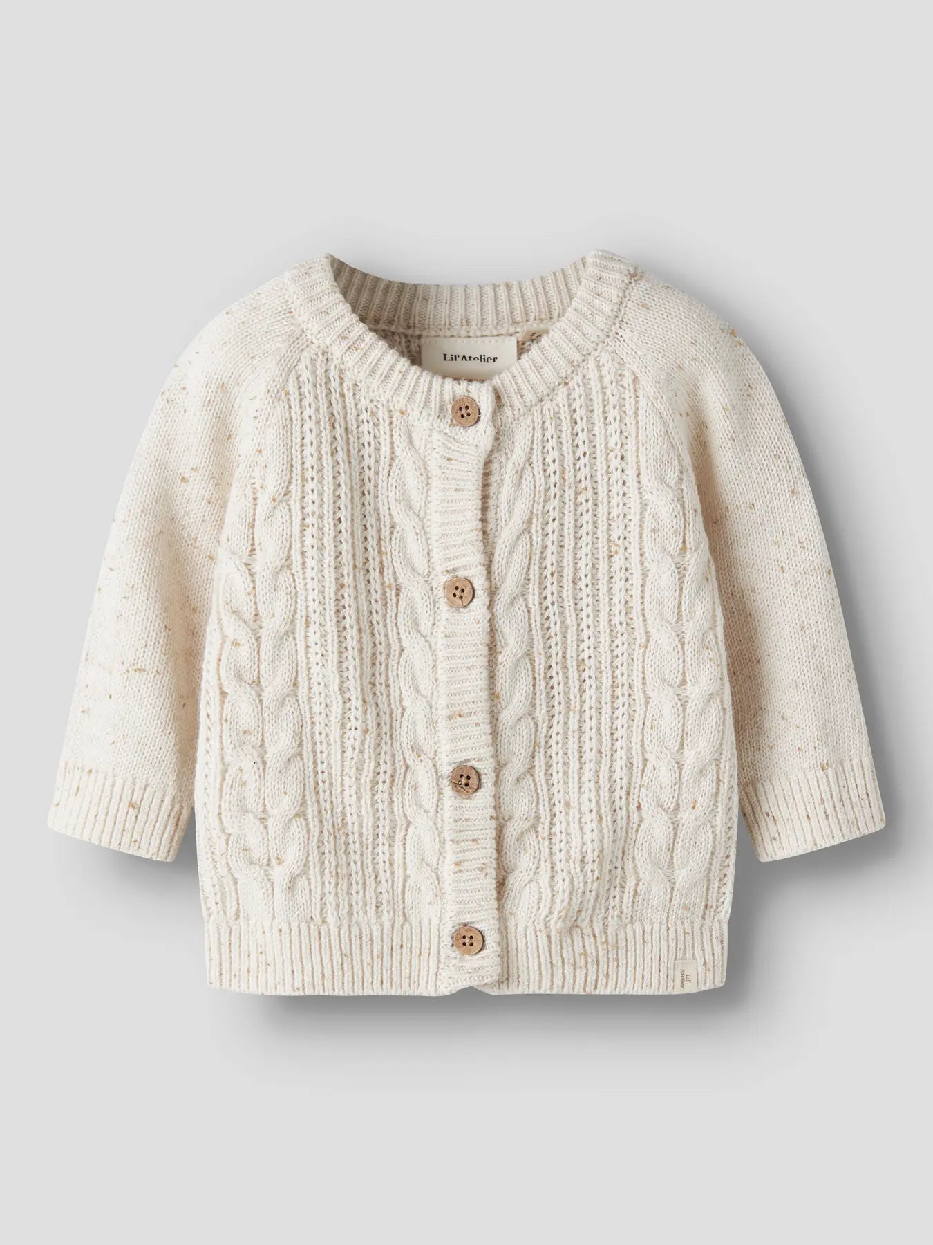 Lil'Atelier - cable knit cardigan Galto - turtledove
