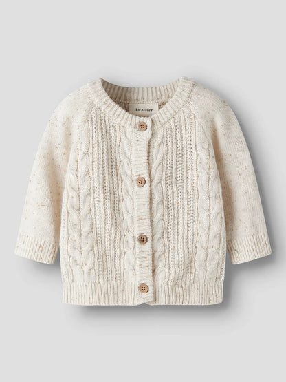 Lil'Atelier - cable knit cardigan Galto - turtledove