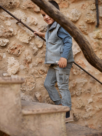 Baje Studio - corduroy cargo pants Wez - grey melange
