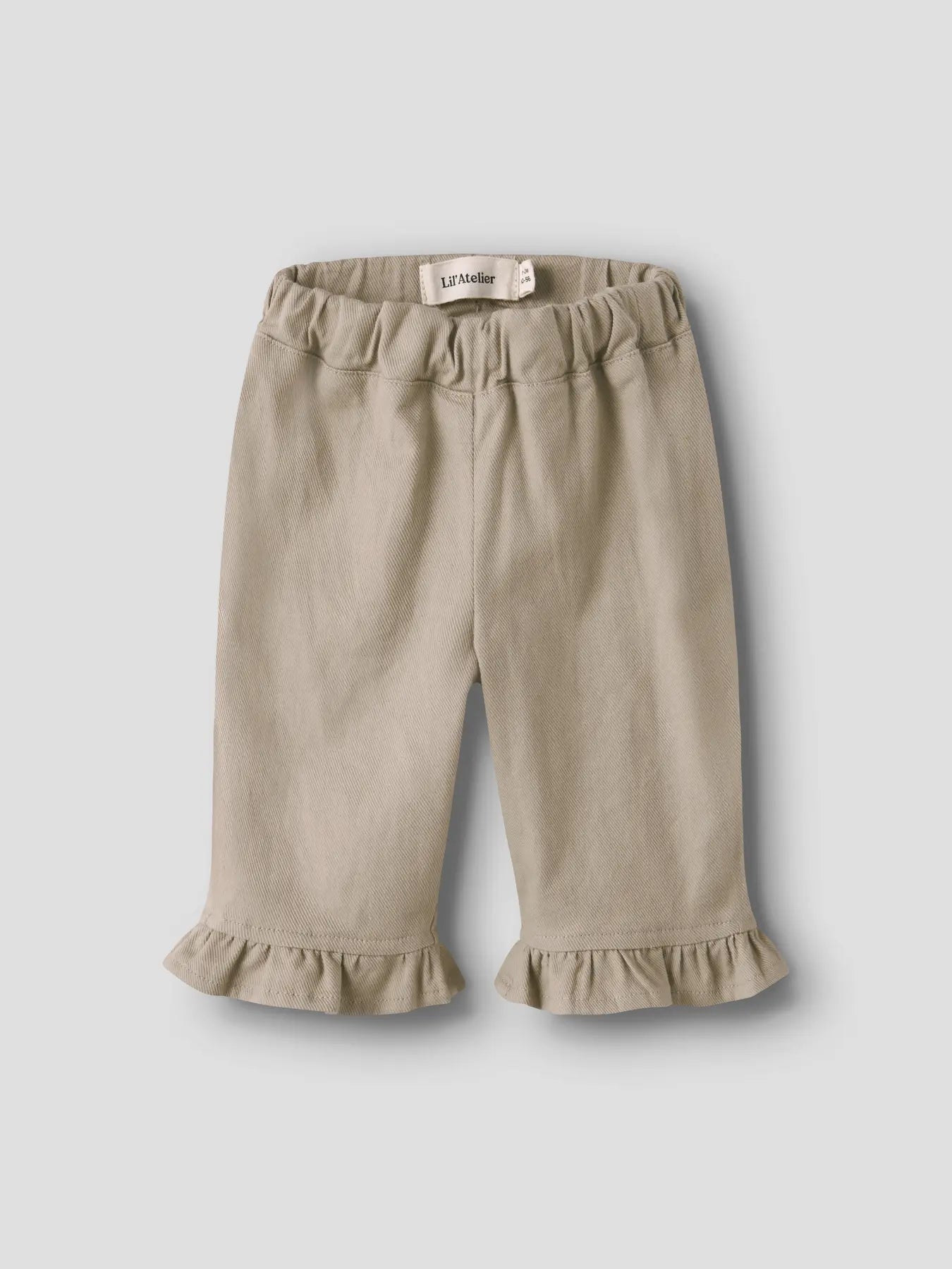 Lil'Atelier - wide leg twill pants baby - oxford tan