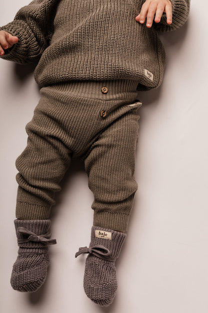 Baje Studio - knitted pants Wil - green moss