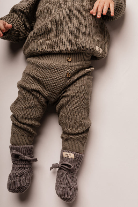 Baje Studio - knitted pants Wil - green moss