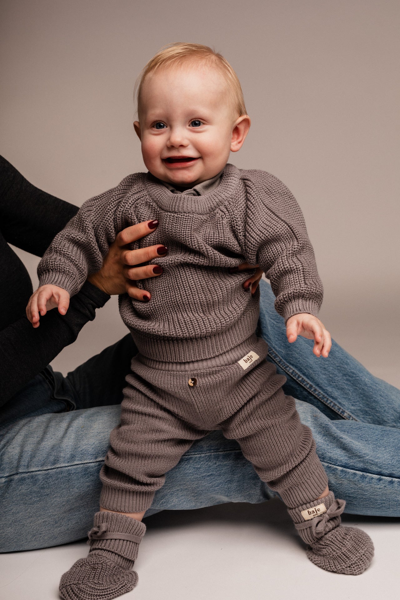 Baje Studio - knitted pants Wil - grey steel