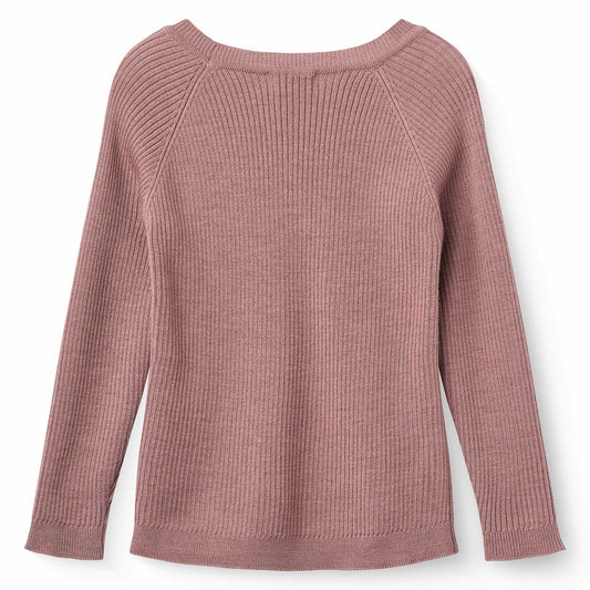 Copenhagen Colors - merino wool rib longsleeve - winter rose