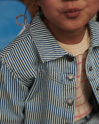 Copenhagen Colors - twill jacket - denim blue stripe