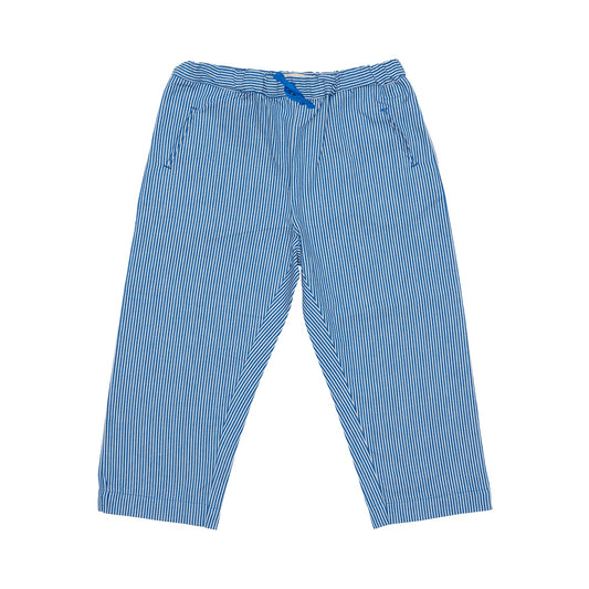 Striped yarndyed pants - sharp blue