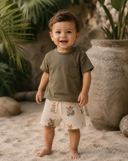 Play Up - pineapple shorts baby - ecru