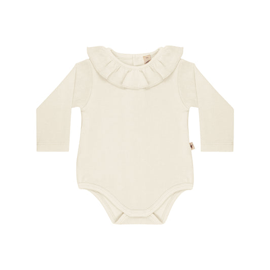 UAUA - ruffled romper - perla