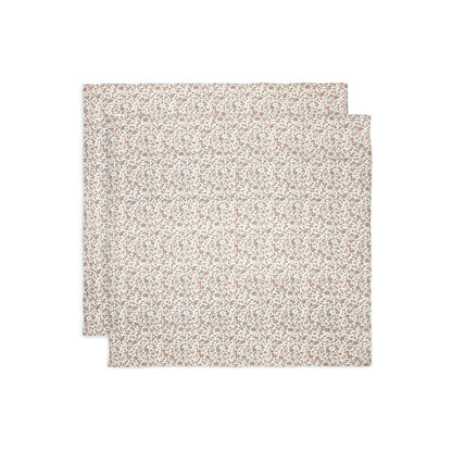 Hydrofiele multidoek Retro Flowers ~ groot 115x115cm (2 stuks)