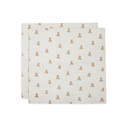 Jollein - hydrofiele multidoek XL Teddy Bear - 2 stuks
