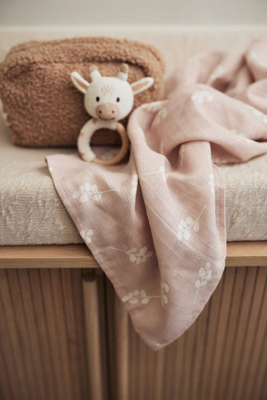 Jollein - hydrofiel multidoek XL Twig - Wild Rose - 2 stuks