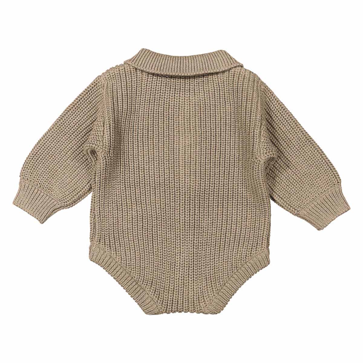 Gebreide romper Lawn ~ beige