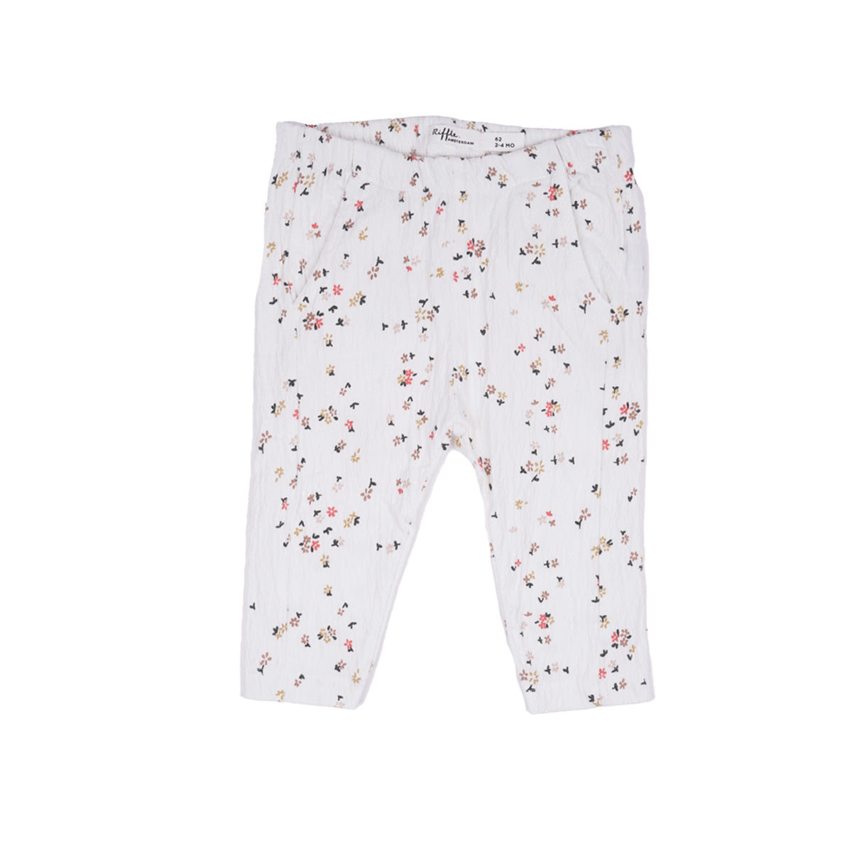 Broek bloemen - offwhite