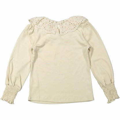 Shirt met broderie kraag Hay ~ crème