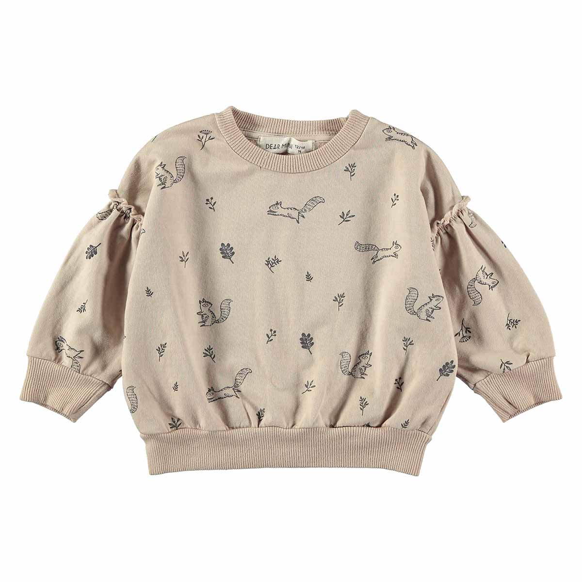 Sweater ~ squirrels and flowers