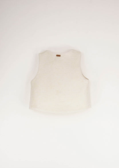 Wollen gilet ~ offwhite