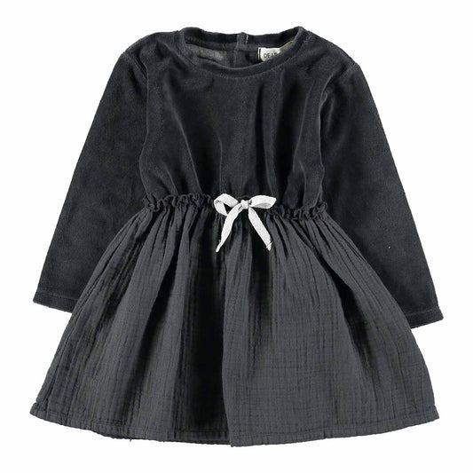 Velvet dress - shadow gray