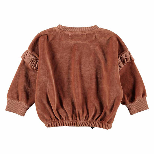 Velvet sweater - clay