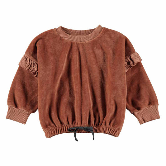 Velvet sweater - clay