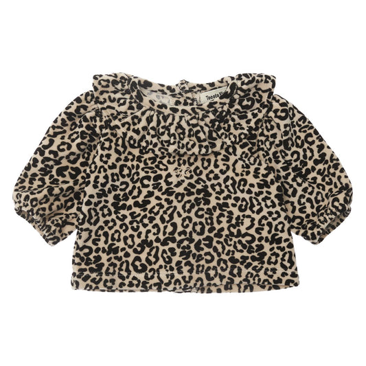 Velvet top ~ animal print