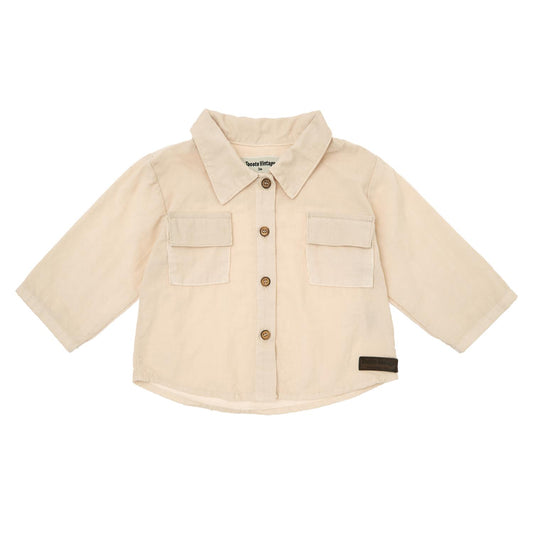 Microcorduroy overhemd ~ beige