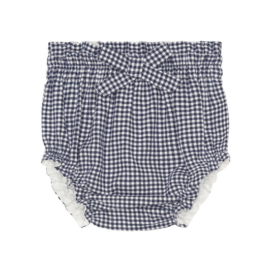 Bloomer with bow ~ navy blue check