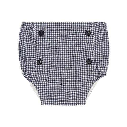 Bloomer with bottons ~ navy blue check