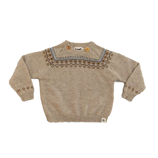 Cashmere Sweater Nino Jacquard ~ Beige