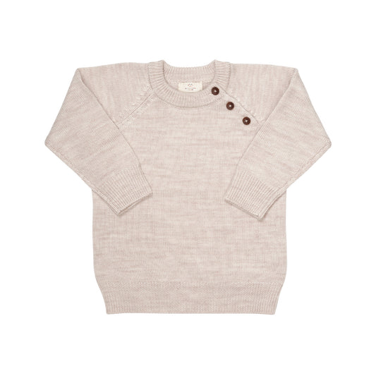 Classic merino jumper - pale cream melange