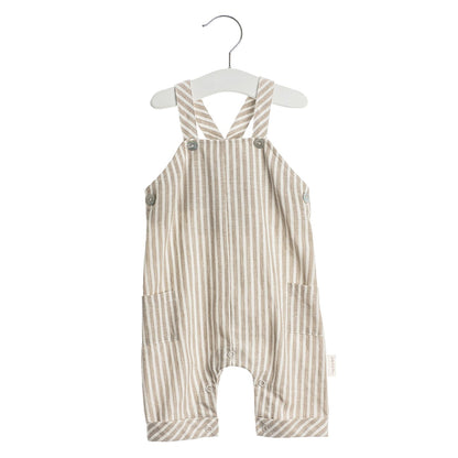 Linen overall stripe ~ sand