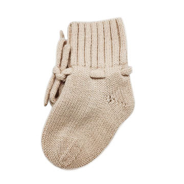 Babyslofjes van merinowol - zand