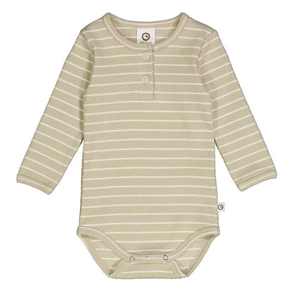 Romper rib stripe ~ desert green